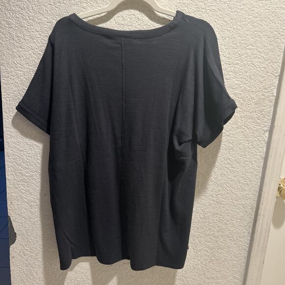 Pure Jill Seamed Slub Top Size Large Tall In Raven - Picture 6 of 7